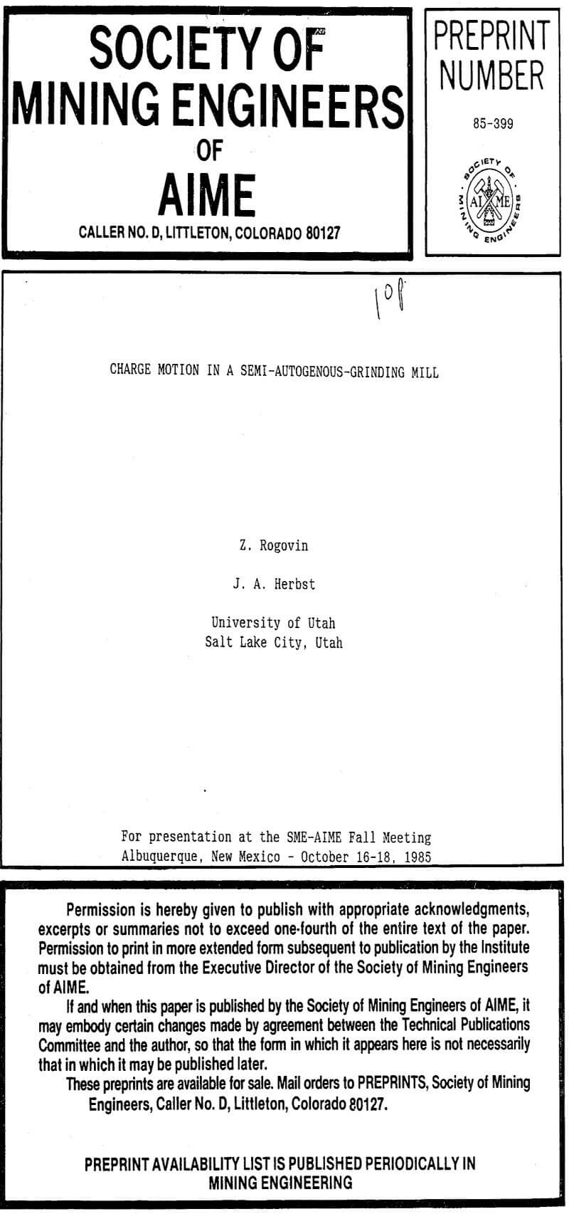 charge motion in a semi-autogenous-grinding mill