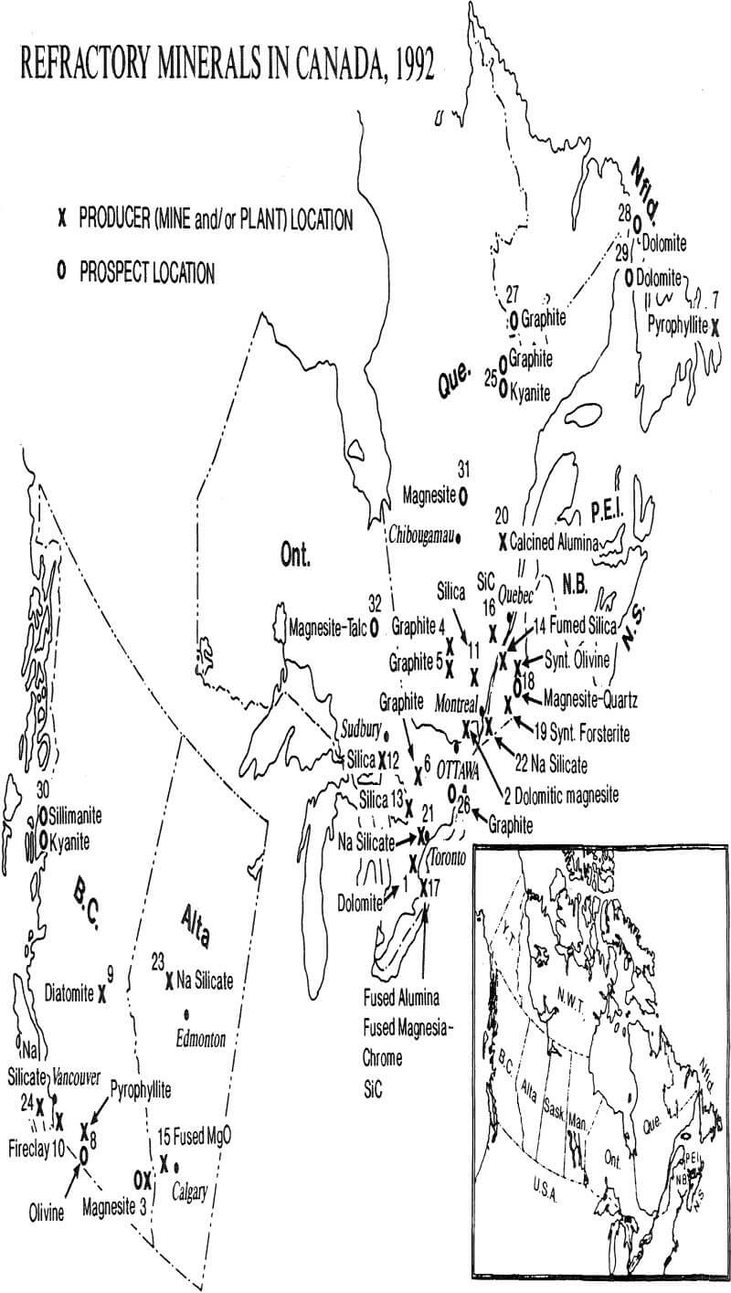 refractory minerals in canada