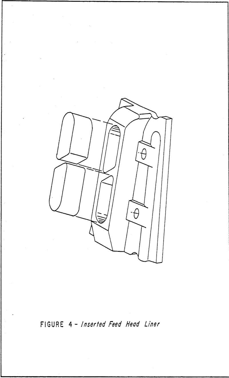 wet semi-autogenous grinding mills inserted feed head liner