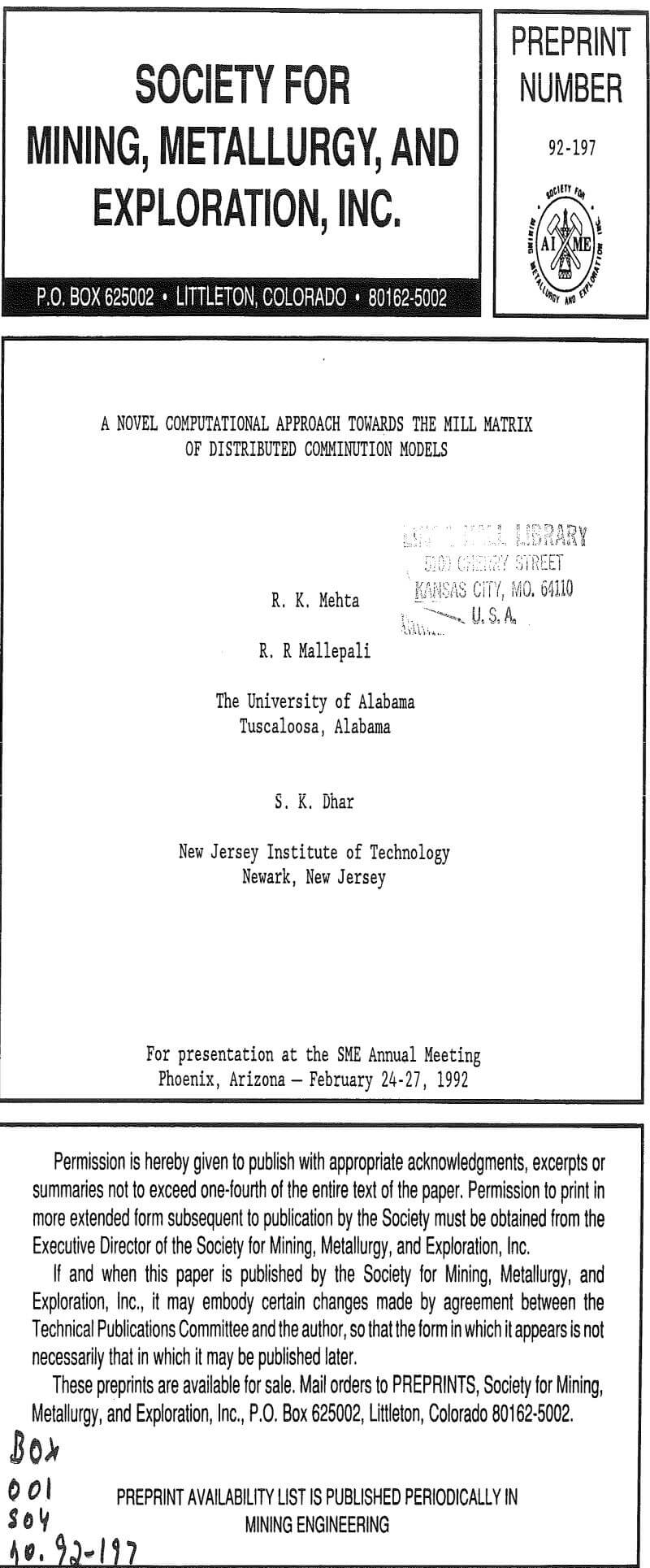 a novel computational approach towards the mill matrix of distributed comminution models