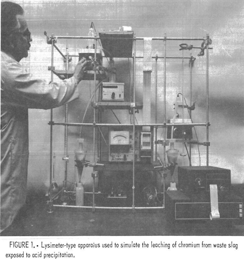 chromium leaching lysimeter type apparatus