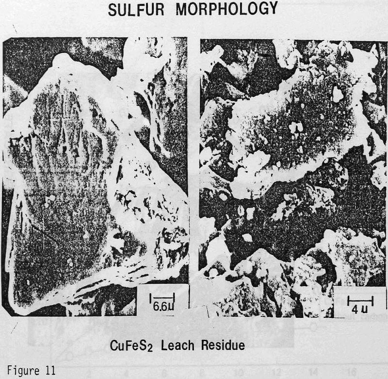 ferric sulfate leaching sem photomicrograph of partially leached chalcopyrite