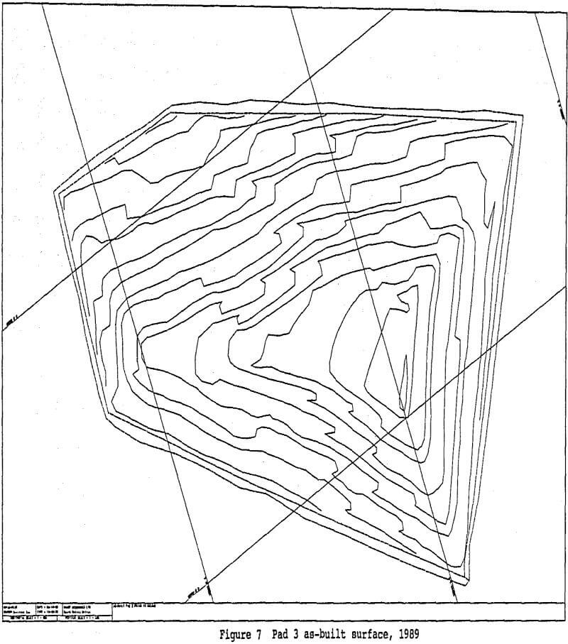 heap-leaching pad 3 as-built surface