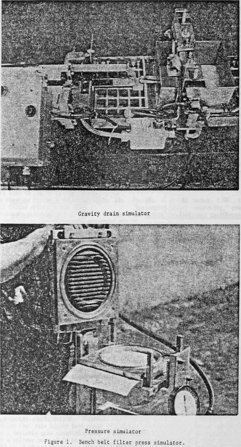 slurry thickening and dewatering bench belt filter press simulator