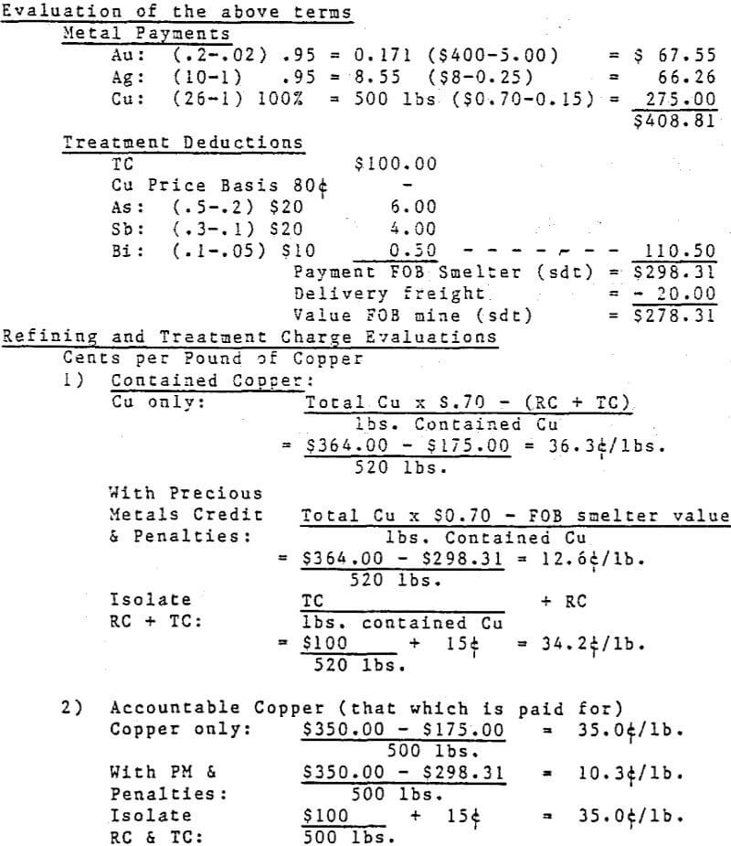 smelting-refining evaluation