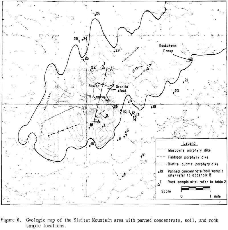 tin-tungsten greisen mineralization geologic map