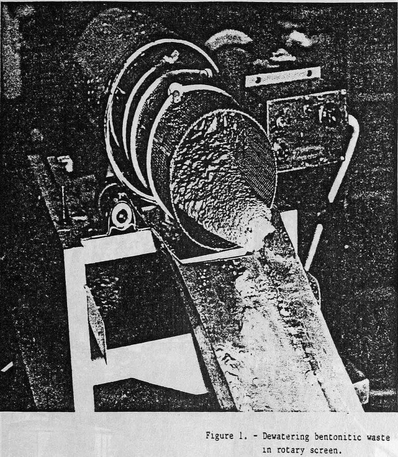 flocculant dewatering bentonitic waste in rotary screen