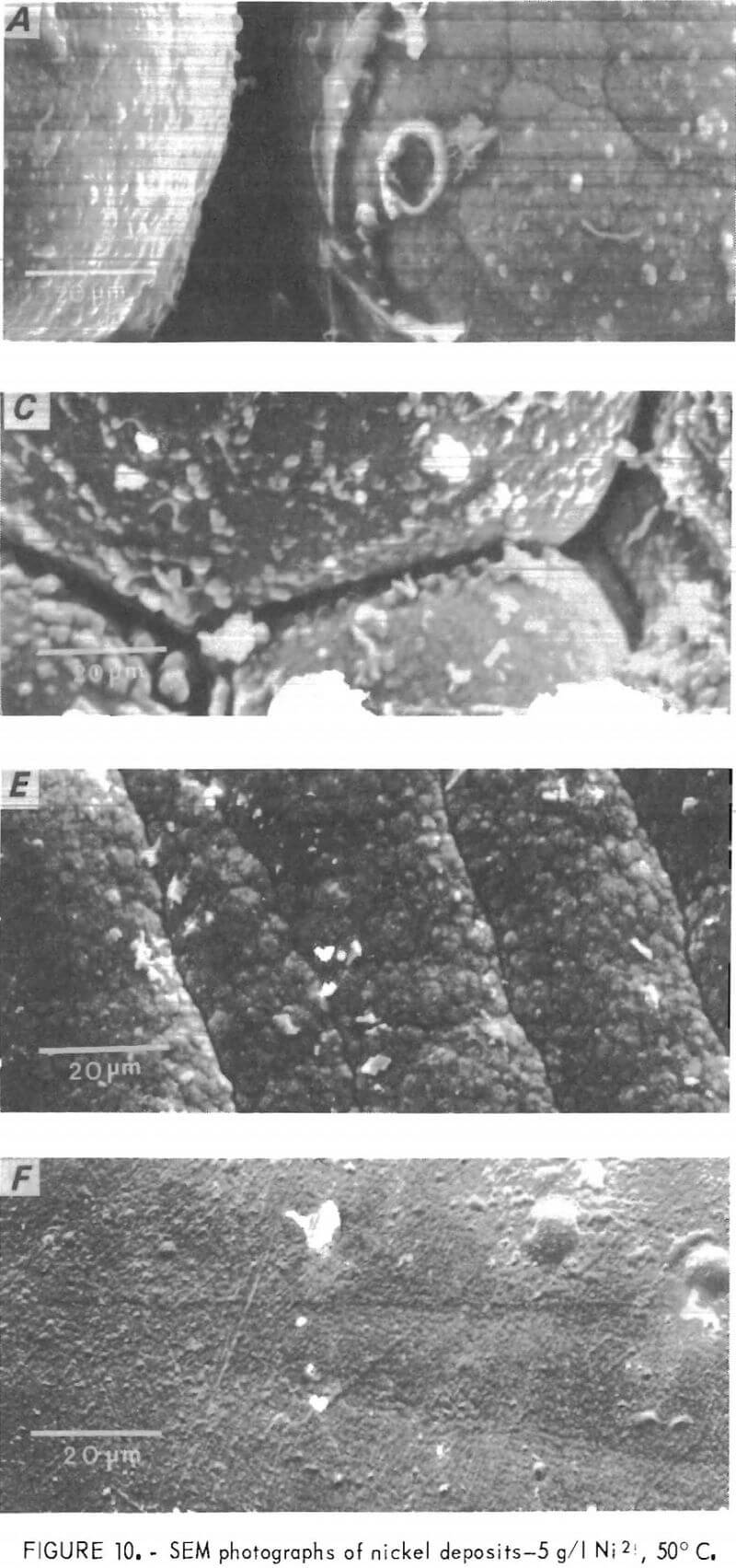 nickel electrowinning sem photographs