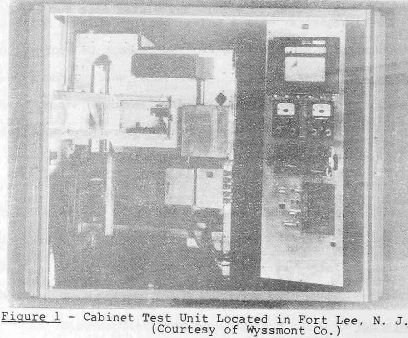 ammonium-diuranate cabinet test unit