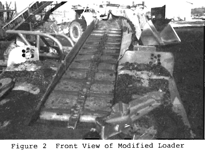 conveyor design front view of modified loader