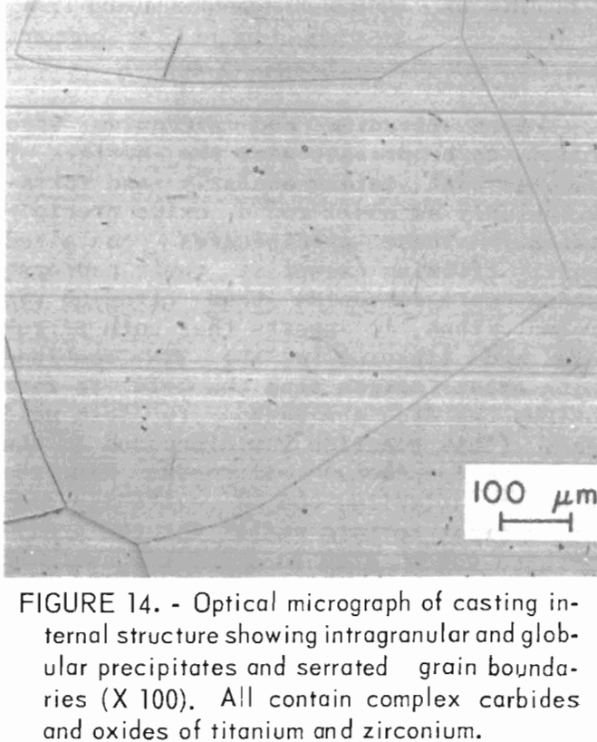 molybdenum casting internal structures