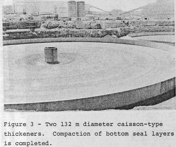 earth bottom thickeners bottom seal layers