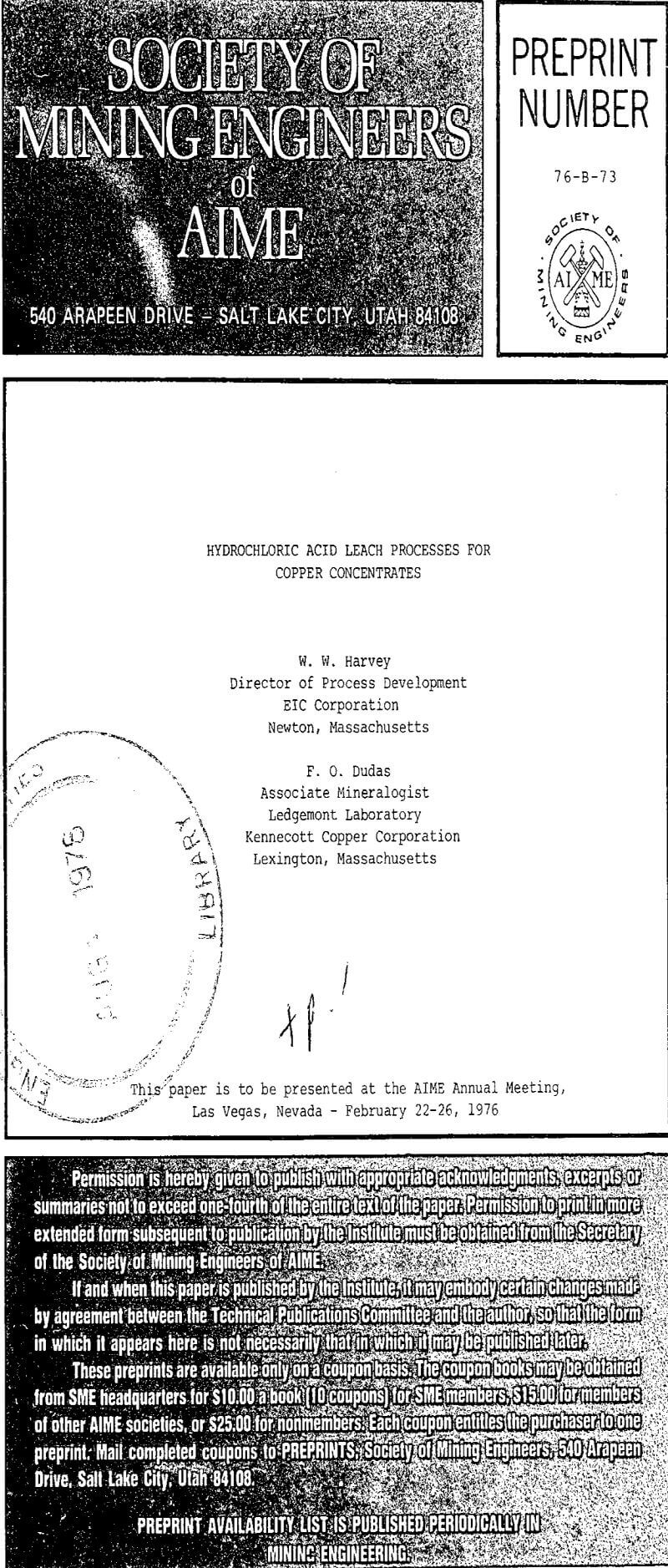 hydrochloric acid leach processes for copper concentrates