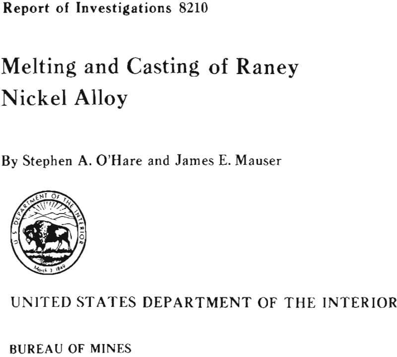 melting and casting of raney nickel alloy