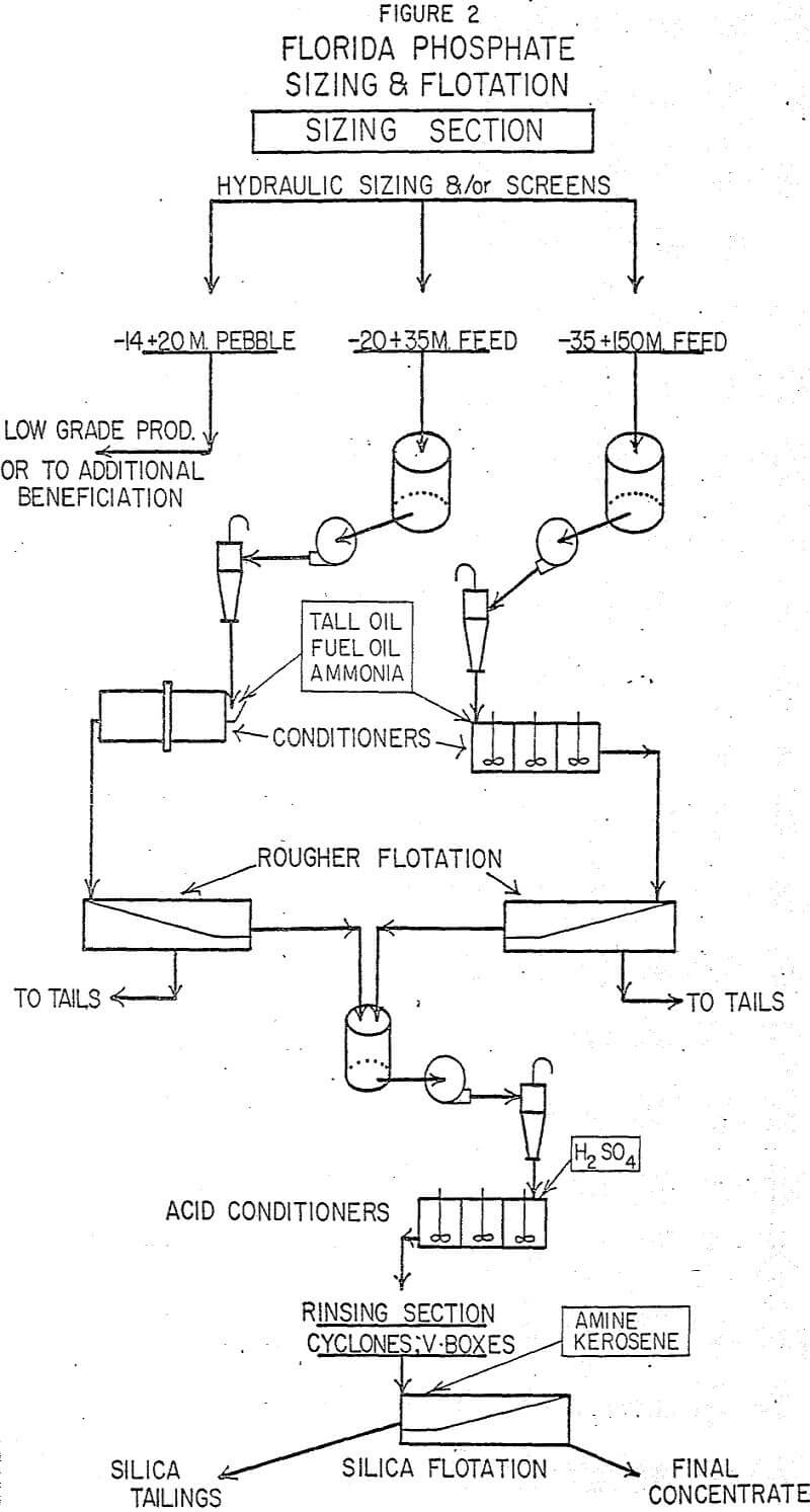 phosphate-rock-beneficiation sizing flotation