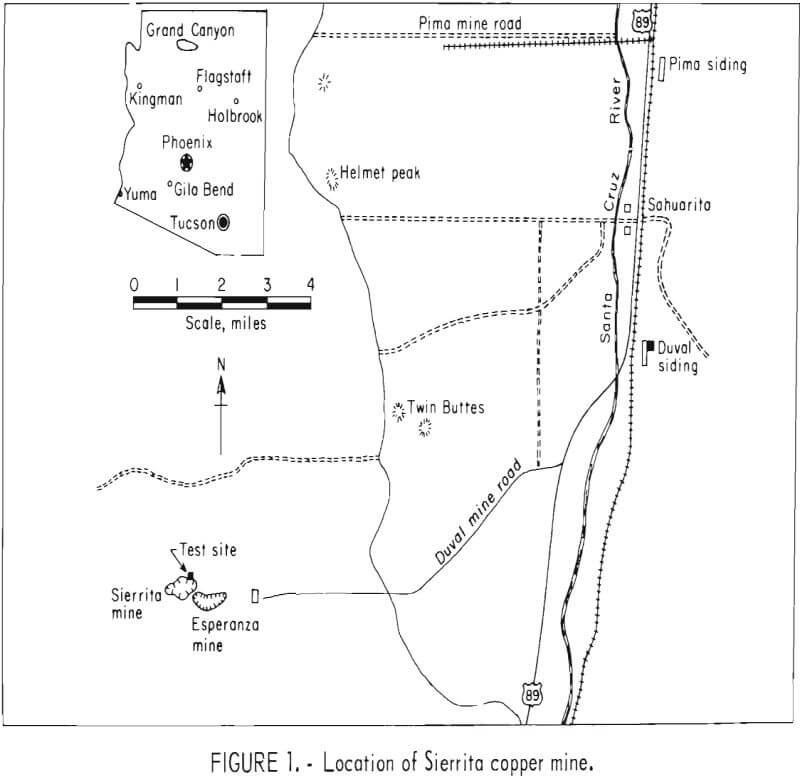 in situ extraction location of sierrita copper mine