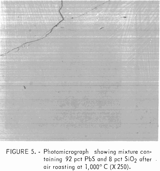 lead sinter photomicrographs of air roasting