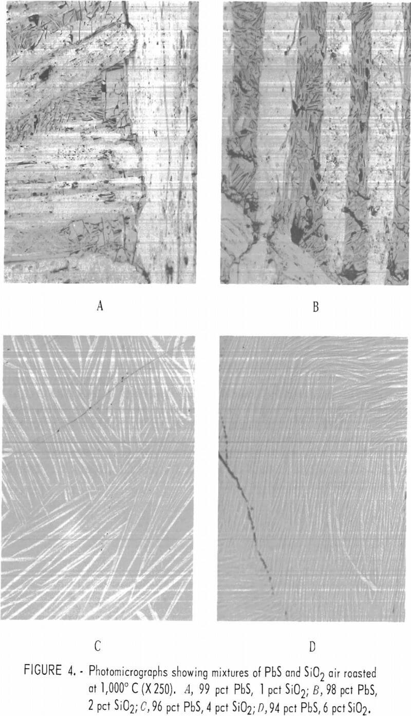 lead sinter photomicrographs showing mixture