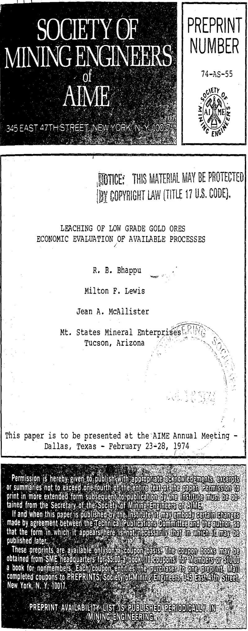 leaching of low grade gold ores economic evaluation of available processes