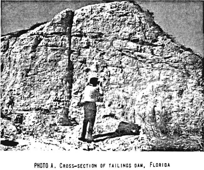 mill tailings cross-section