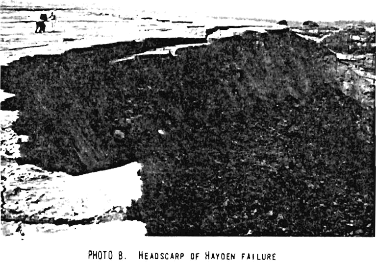 mill tailings headscrap of hayden failure