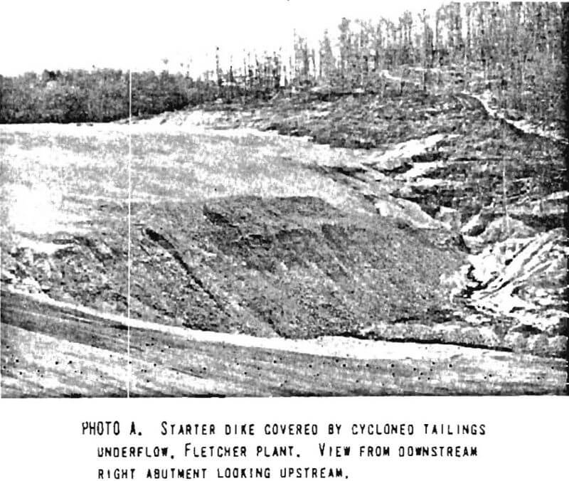 mill tailings starter dike