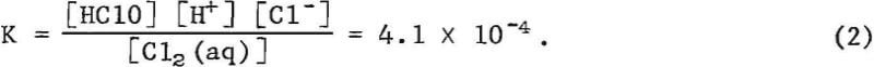 chlorine-aqueous-system-equation