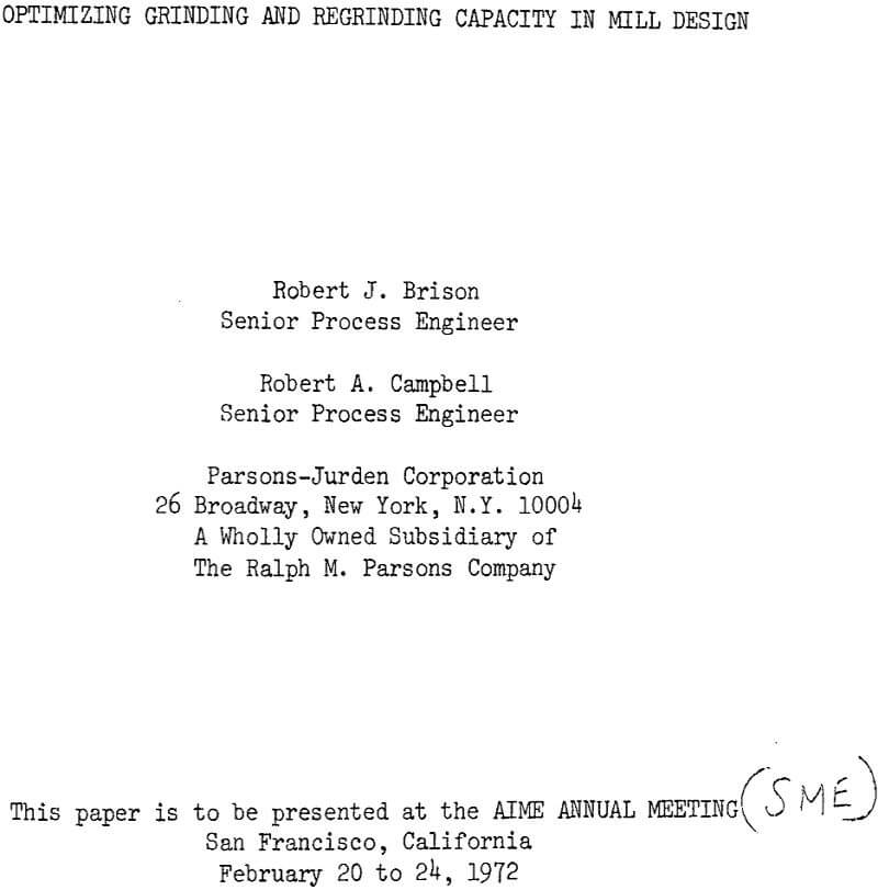 optimizing grinding and regrinding capacity in mill design