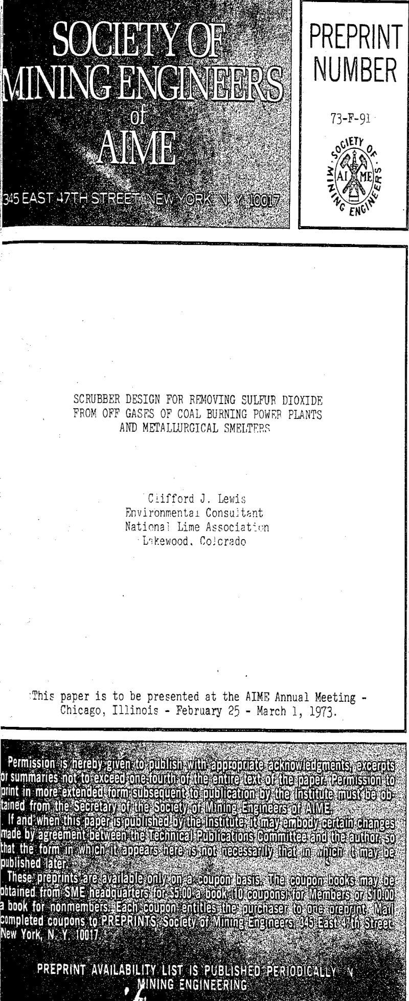 scrubber design for removing sulfur dioxide from off gases of coal burning power plants and metallurgical smelters