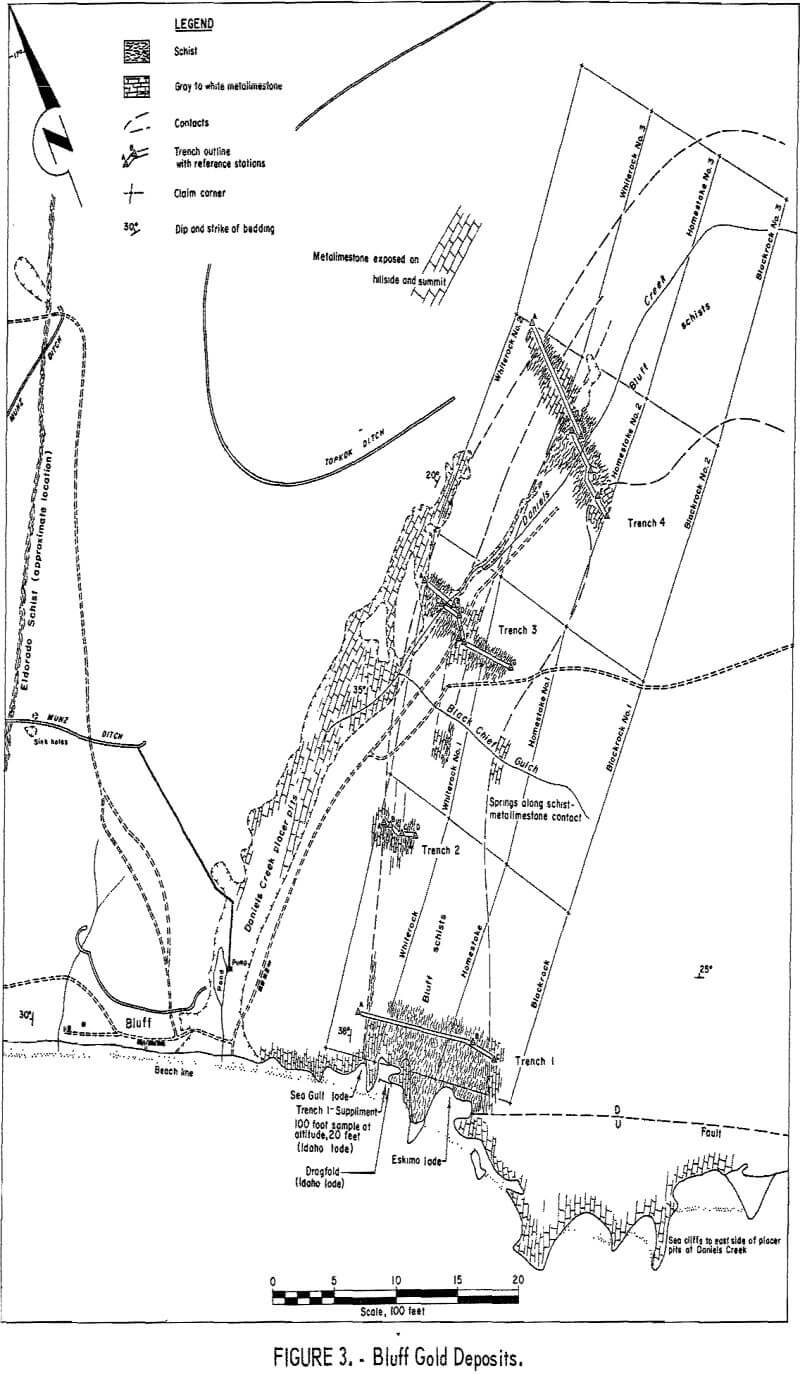 sampling gold lode deposit bluff gold deposits