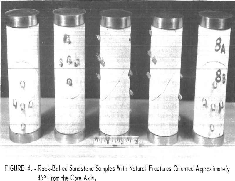 rock-bolts sandstone samples