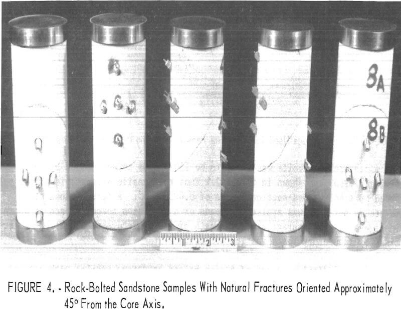 rock-bolts sandstone samples