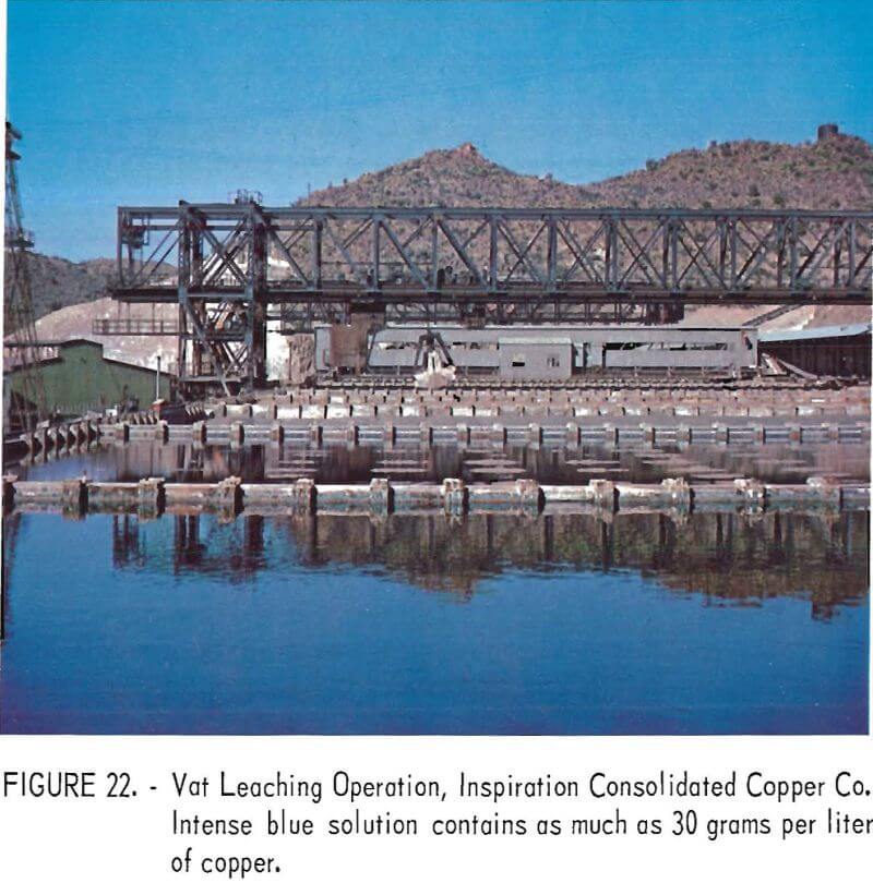 copper leaching vat leaching operation