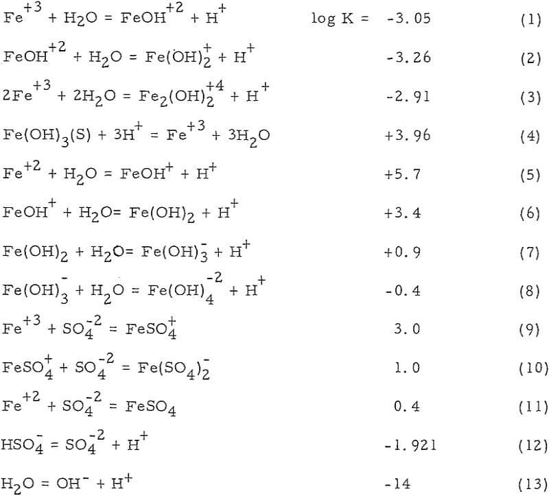 dump leaching equation