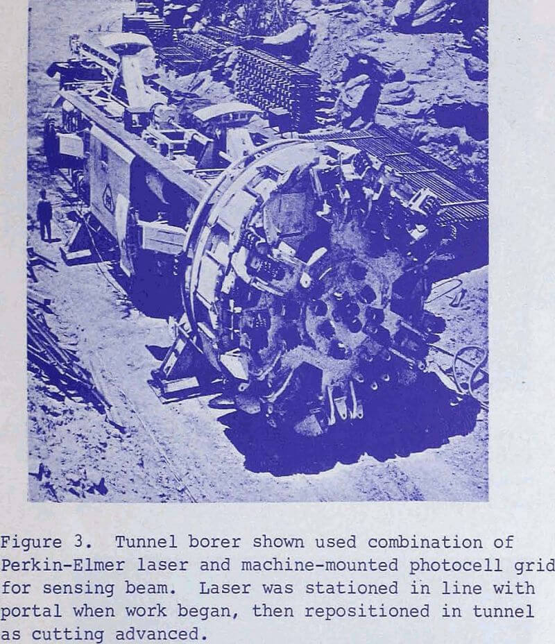 laser alignment tunnel borer