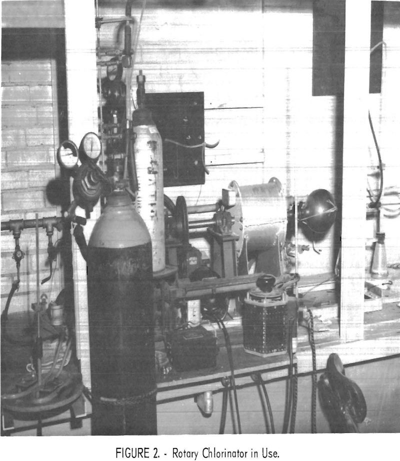 low-temperature chlorination rotary chlorinator in use