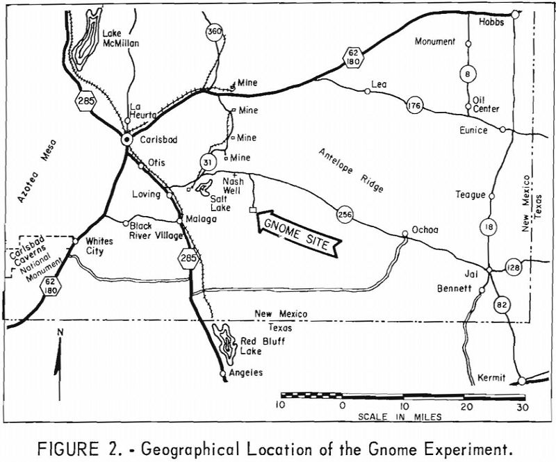 molten salt geographical location of the gnome experiment