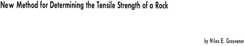 new method for determining the tensile strength of a rock