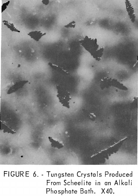 electrowinning tungsten crystals