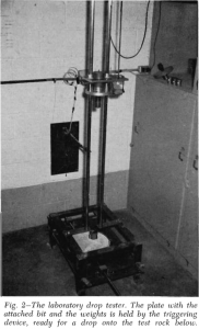 percussion-drilling laboratory drop tester