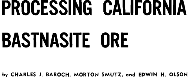 processing california bastnasite ore