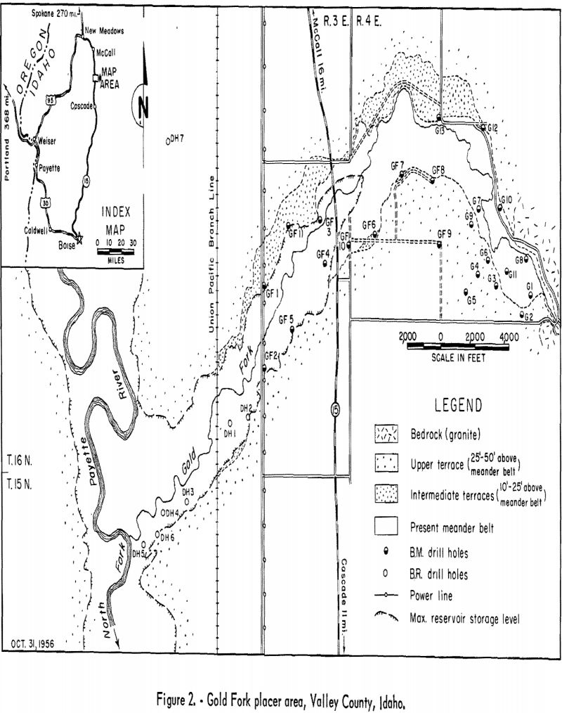 placer deposit gold fork placer area