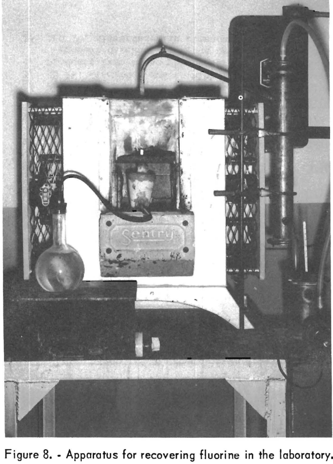 recovering fluorine apparatus for recovering fluorine in the laboratory