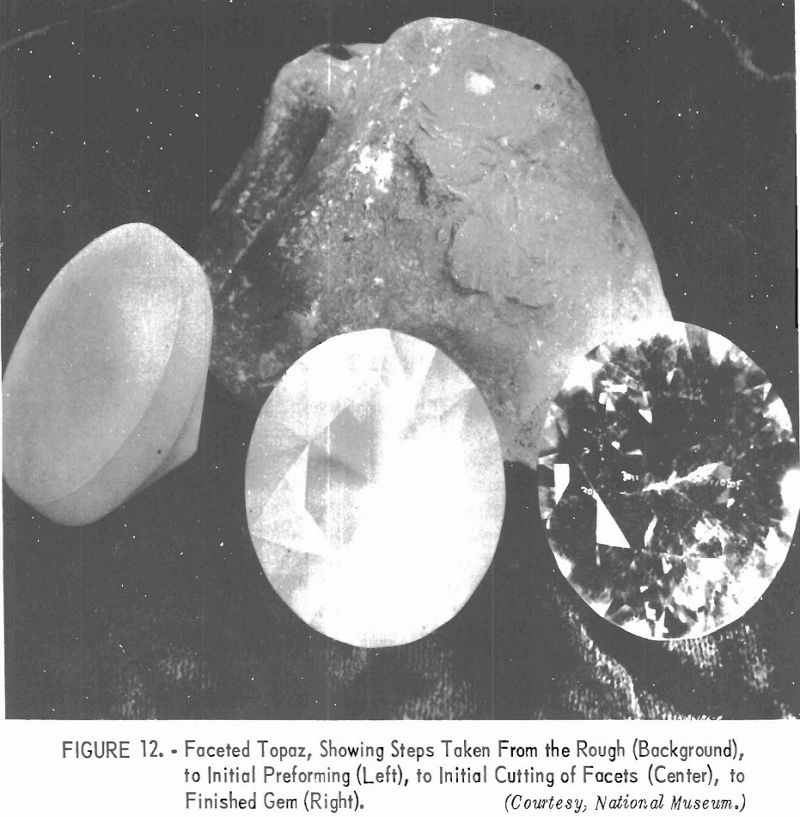 stone cutting polishing faceted topaz