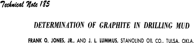 determination of graphite in drilling mud