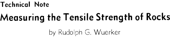 measuring the tensile strength of rocks