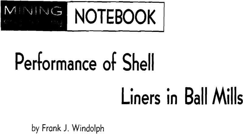 performance of shell liners in ball mills