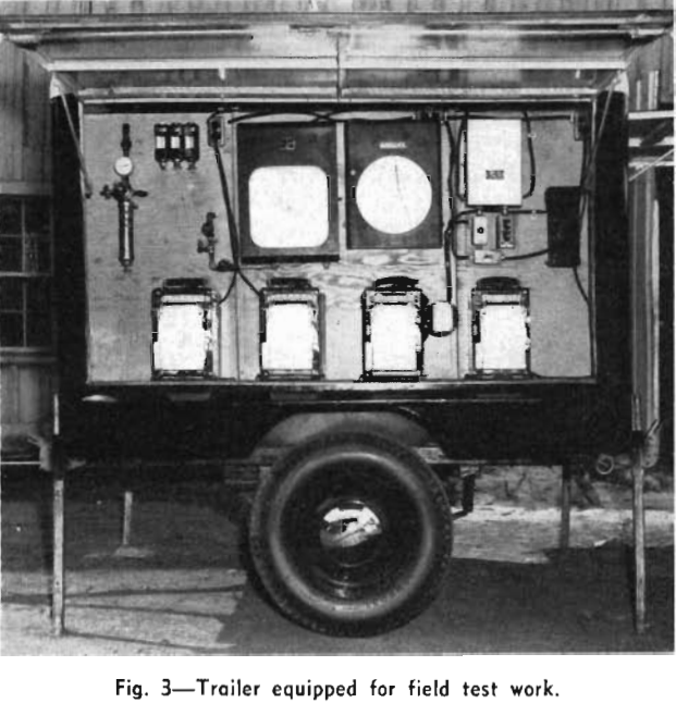 pipeline transportation phosphate trailer equipped for field test work