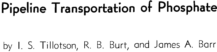 pipeline transportation of phosphate