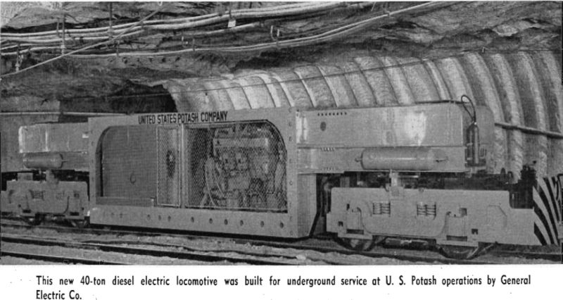 potash mining 40-ton diesel electric locomotive